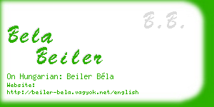 bela beiler business card